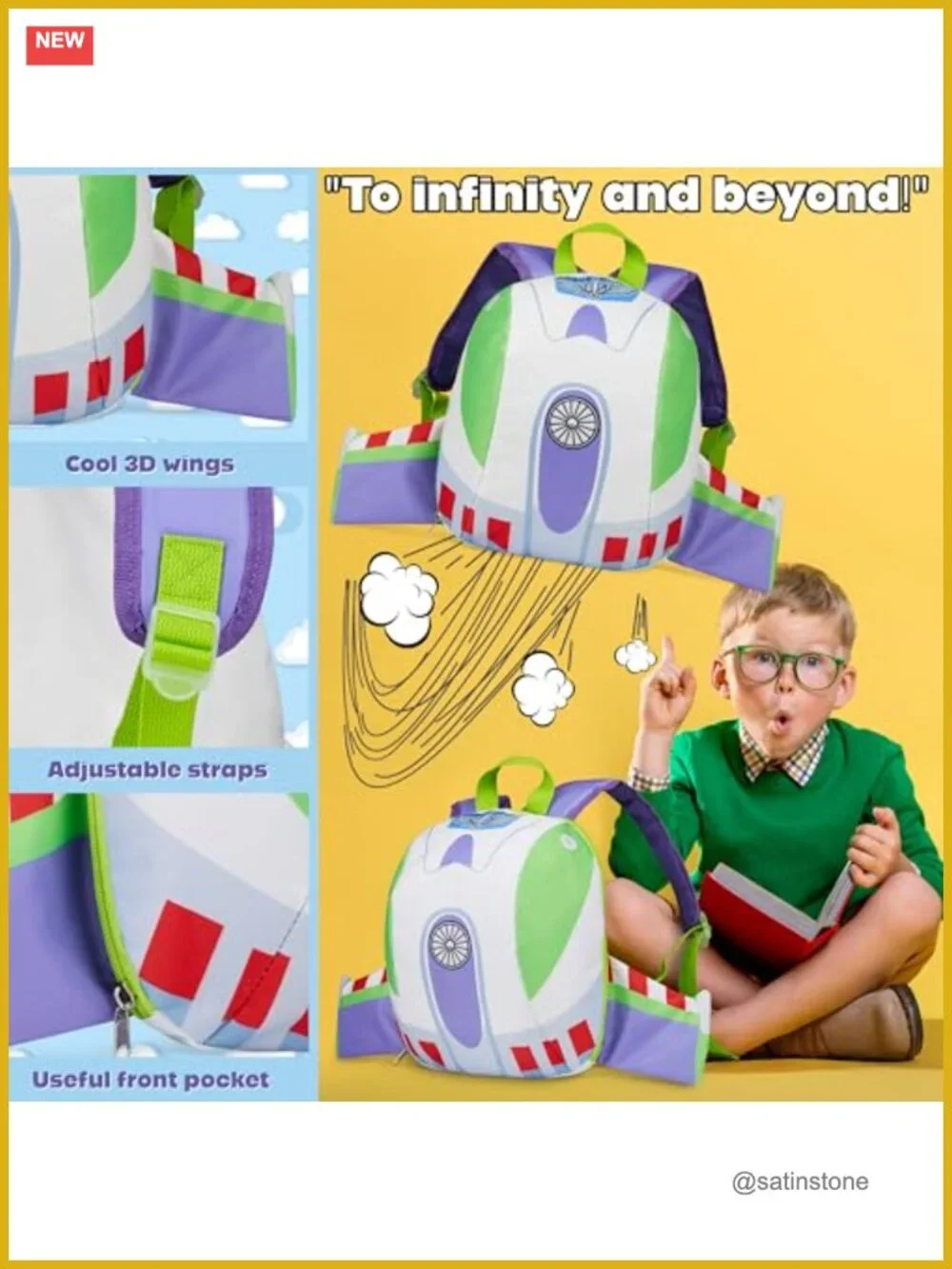 Toy Story Backpack with 3D Wings